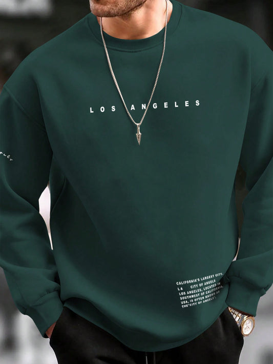 Manfinity Homme Men Slogan Letter Graphic Drop Shoulder Long Sleeve Casual Sweatshirt, Boyfriend Gift